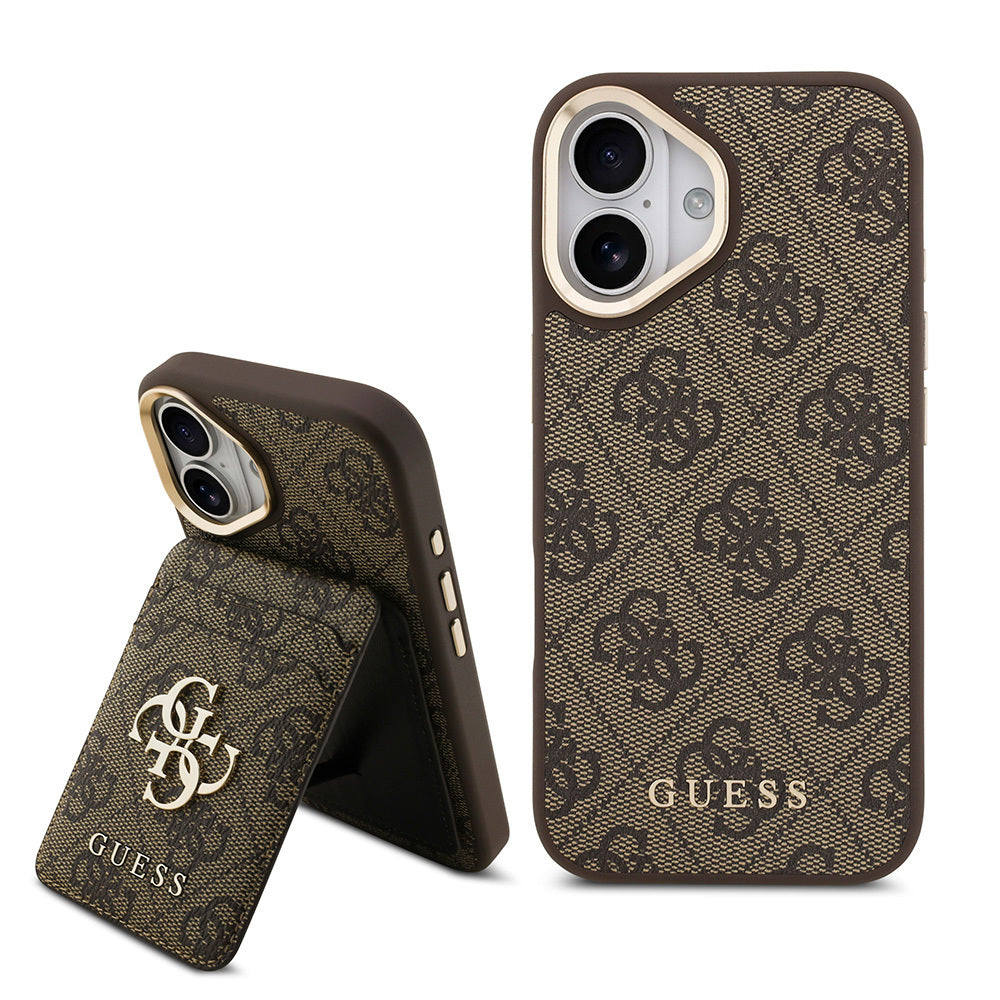 Guess iPhone 17 Orjinal Lisanslı M-safe Şarj Özellikli 4G Metal Büyük Logolu Kartlıklı Kılıf