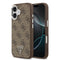 Guess iPhone 17 Orjinal Lisanslı M-safe Şarj Özellikli Gümüş Metal Kamera Çerçeveli Üçgen Logo 4G Desenli Kılıf