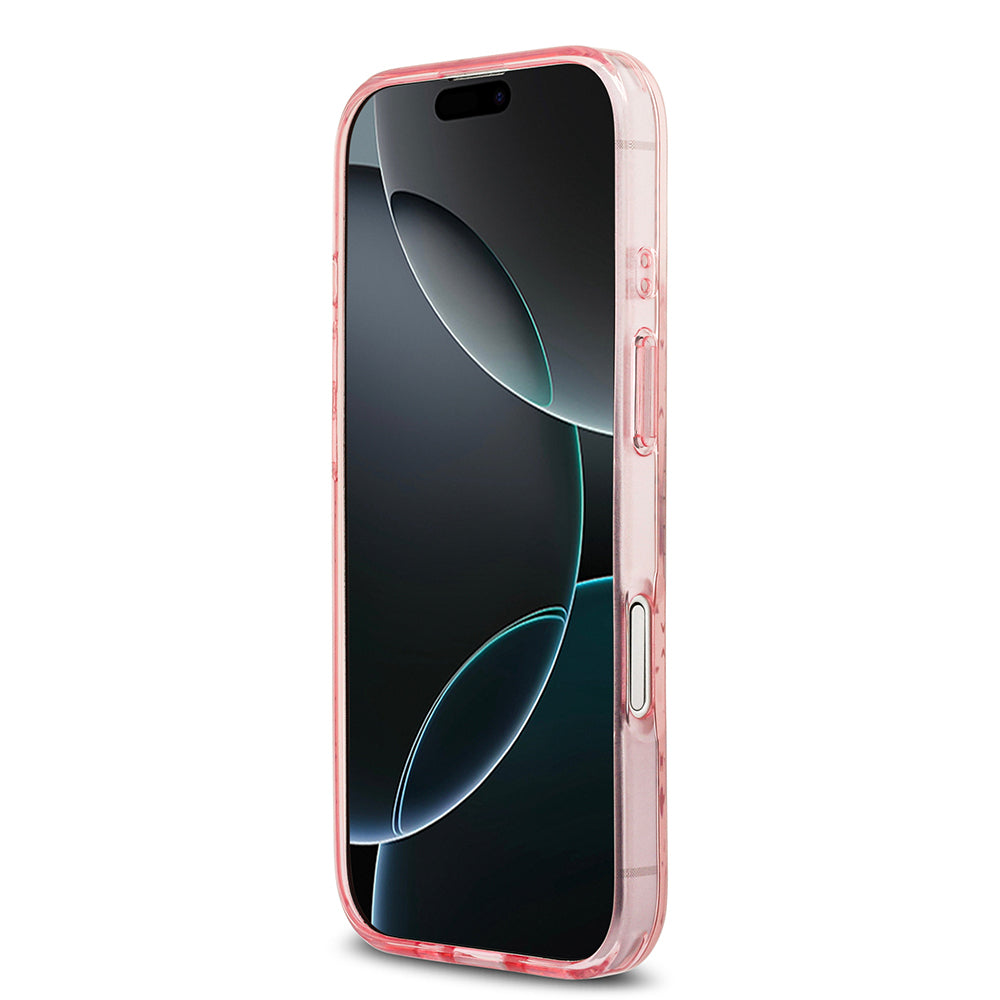 Guess iPhone 17 Orjinal Lisanslı M-safe Şarj Özellikli IML Baskılı Klasik Logolu 4G Desenli Kılıf