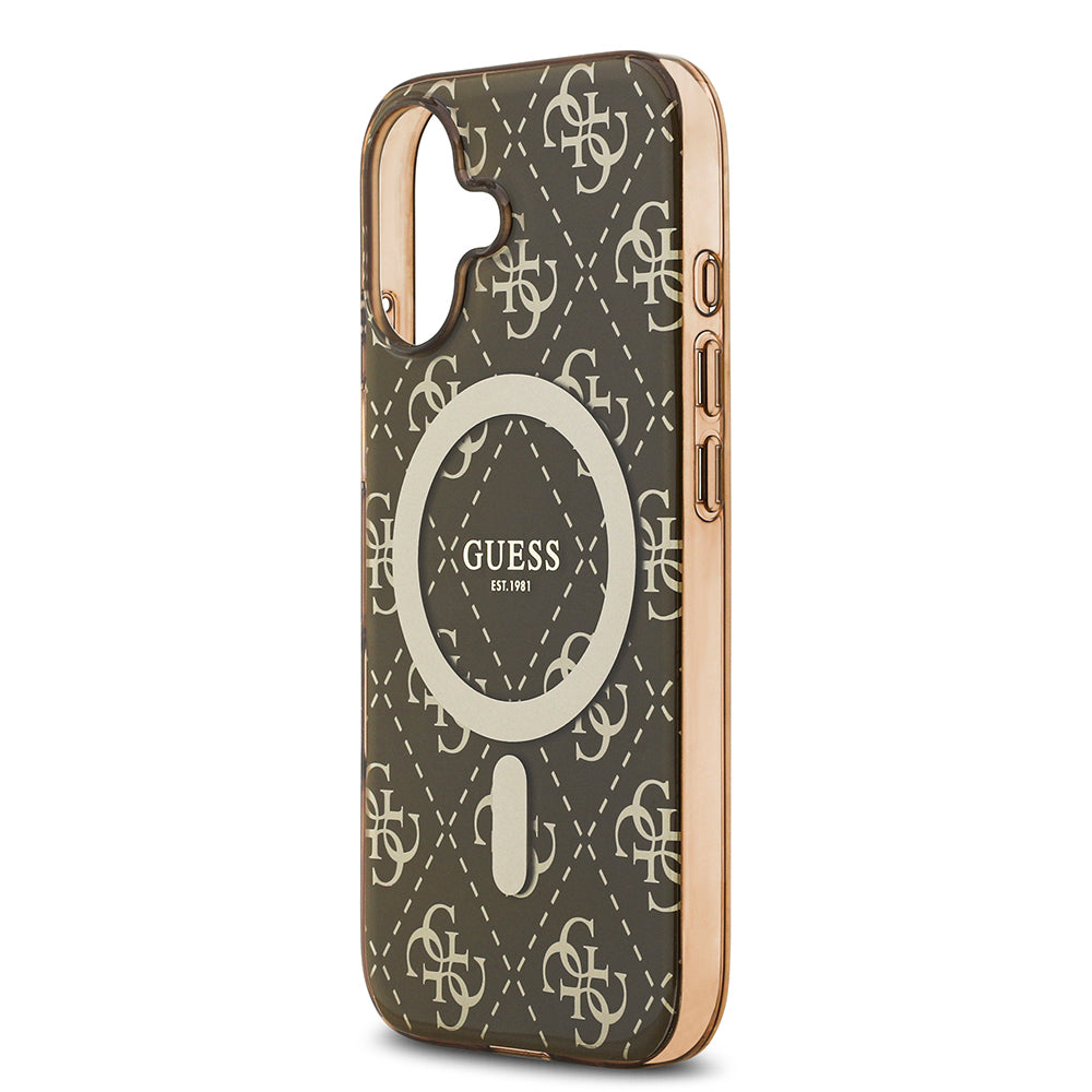 Guess iPhone 17 Orjinal Lisanslı M-safe Şarj Özellikli IML Baskılı Klasik Logolu 4G Desenli Kılıf