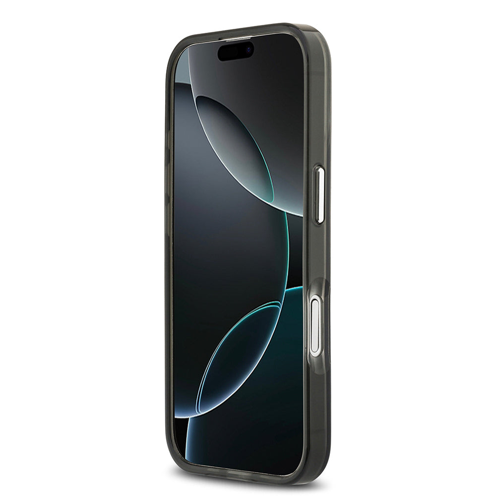 Guess iPhone 17 Orjinal Lisanslı M-safe Şarj Özellikli IML Baskılı Üçgen Logolu Metal Kamera Çerçeveli Kılıf