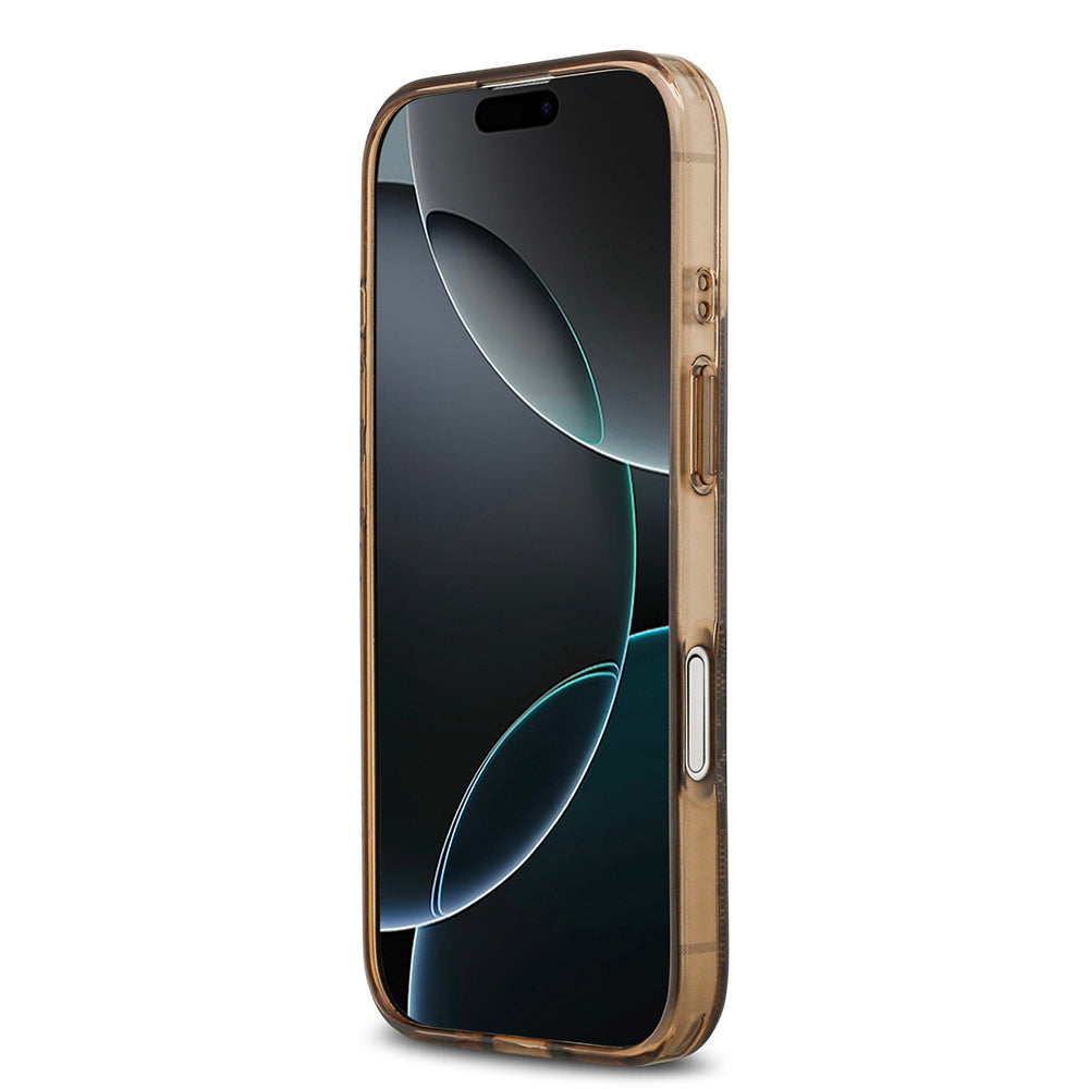 Guess iPhone 17 Orjinal Lisanslı M-safe Şarj Özellikli IML Peony ve 4G Desenli Klasik Logolu Kılıf