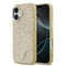 Guess iPhone 17 Orjinal Lisanslı M-safe Şarj Özellikli Metal Kamera Çerçeveli Üçgen Logolu Glitter Kılıf