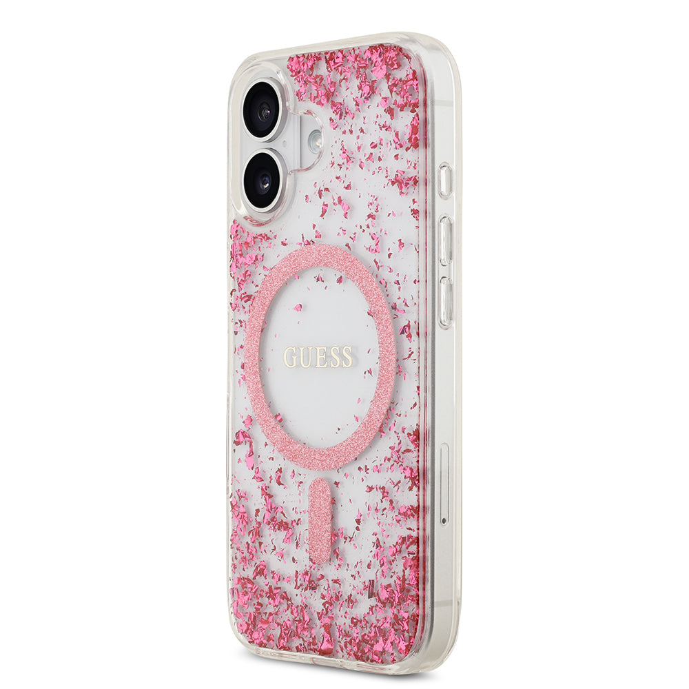 Guess iPhone 17 Orjinal Lisanslı M-safe Şarj Özellikli Transparan Resin Bottom Kılıf