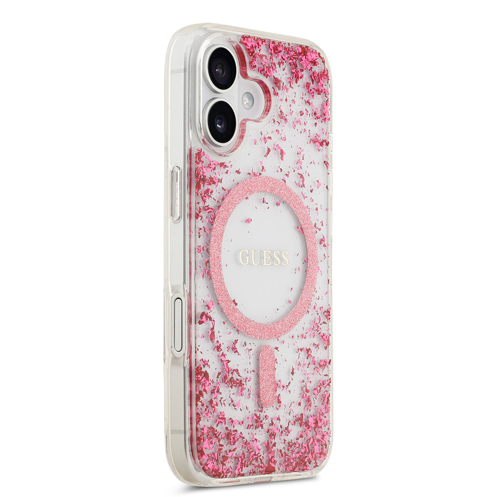 Guess iPhone 17 Orjinal Lisanslı M-safe Şarj Özellikli Transparan Resin Bottom Kılıf