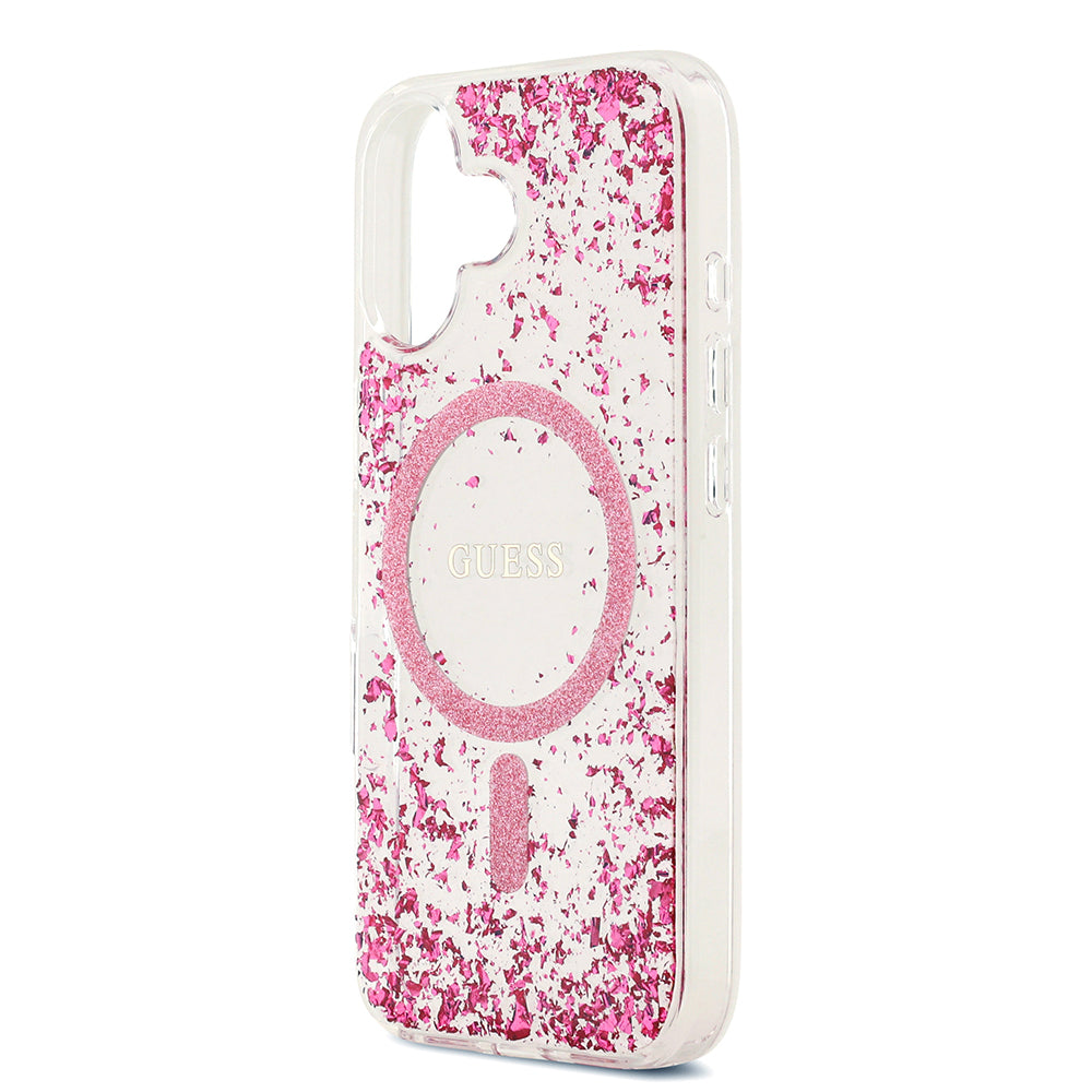 Guess iPhone 17 Orjinal Lisanslı M-safe Şarj Özellikli Transparan Resin Bottom Kılıf