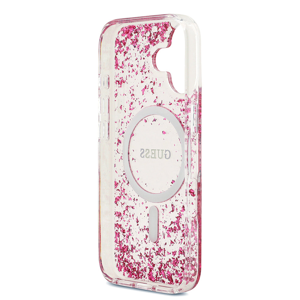 Guess iPhone 17 Orjinal Lisanslı M-safe Şarj Özellikli Transparan Resin Bottom Kılıf