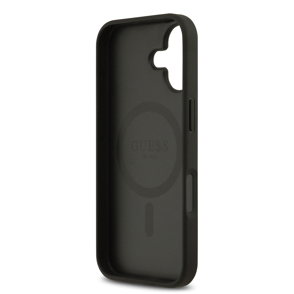 Guess iPhone 17 Orjinal Lisanslı M-safe Şarj Özellikli Yazı Logolu Circle Classic Kılıf