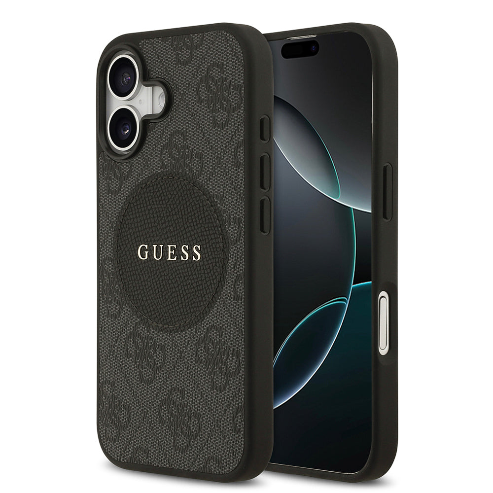 Guess iPhone 17 Orjinal Lisanslı M-safe Şarj Özellikli Yazı Logolu Circle Classic Kılıf