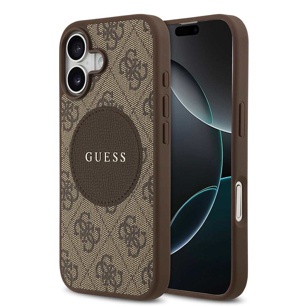 Guess iPhone 17 Orjinal Lisanslı M-safe Şarj Özellikli Yazı Logolu Circle Classic Kılıf
