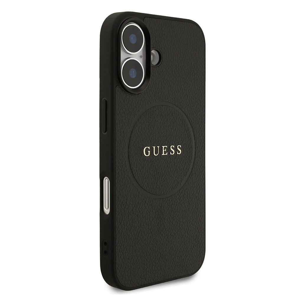 Guess iPhone 17 Orjinal Lisanslı M-safe Şarj Özellikli Yazı Logolu PU Deri Kılıf
