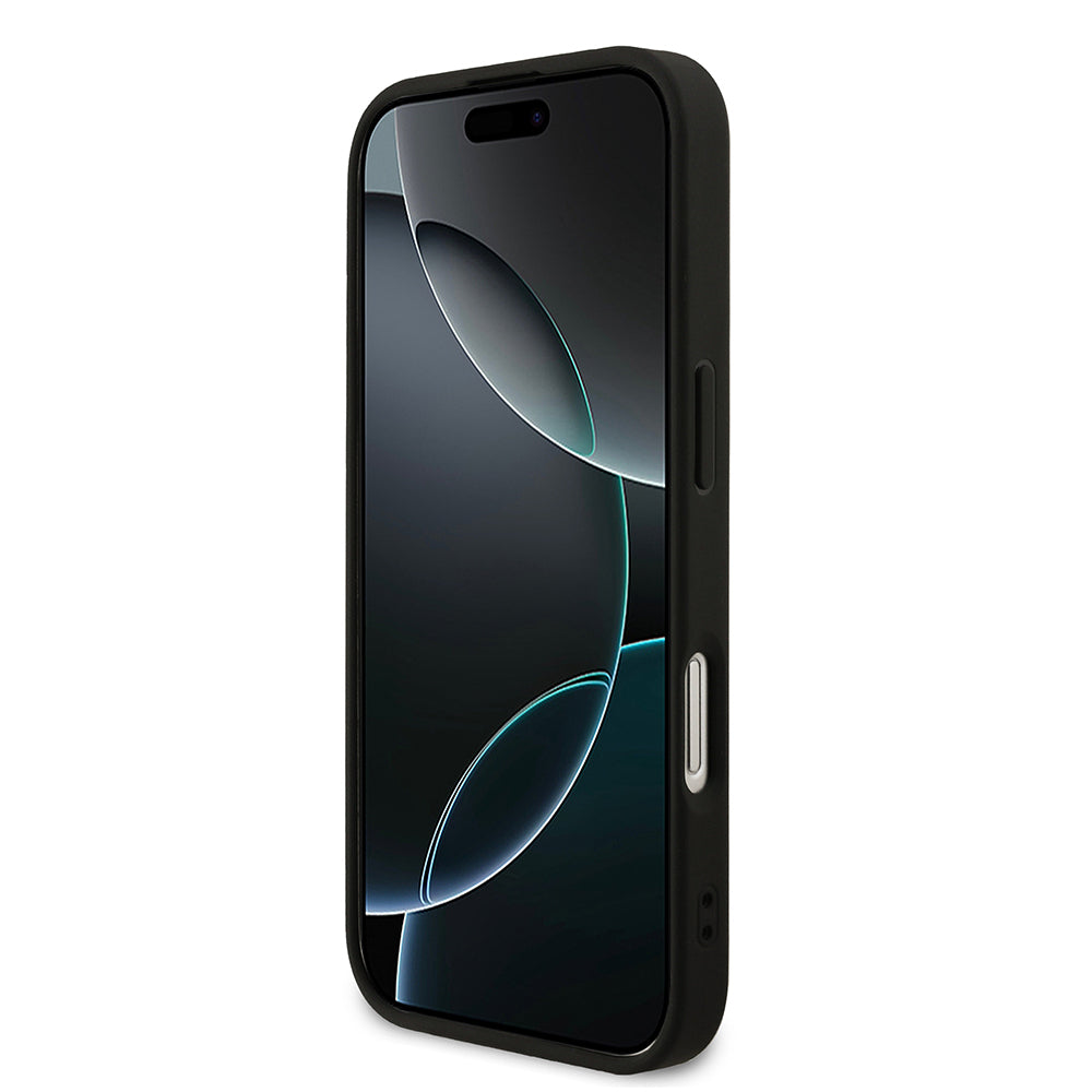Guess iPhone 17 Orjinal Lisanslı M-safe Şarj Özellikli Yazı Logolu PU Deri Kılıf
