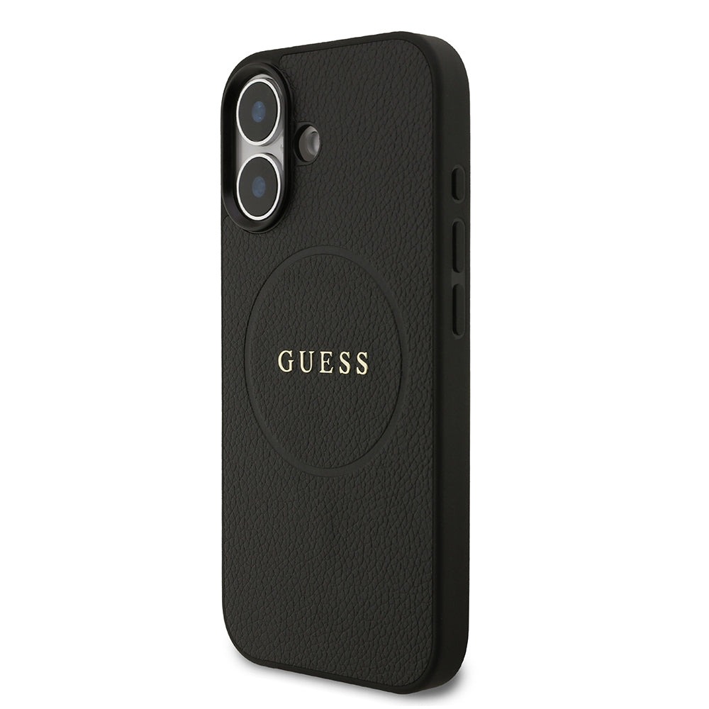 Guess iPhone 17 Orjinal Lisanslı M-safe Şarj Özellikli Yazı Logolu PU Deri Kılıf