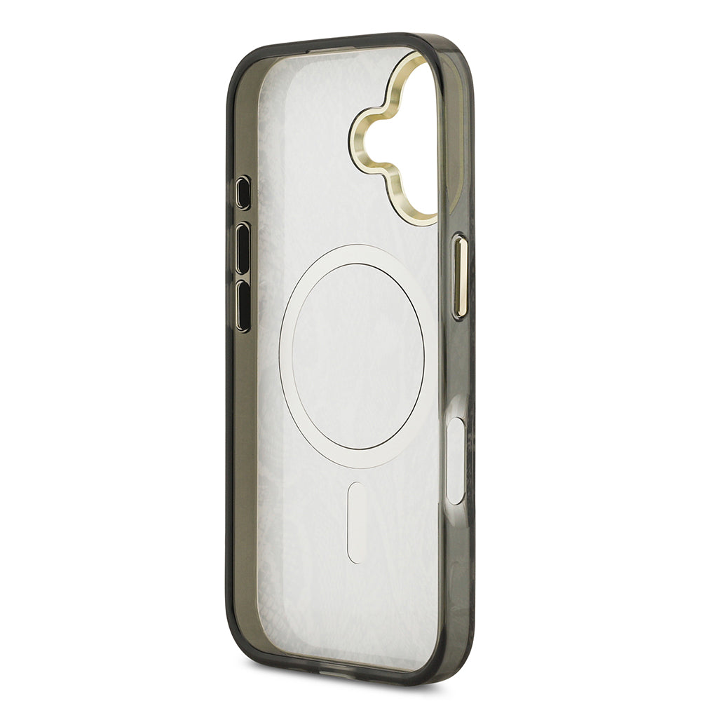 Guess iPhone 17 Orjinal Lisanslı M-safe Şarj Özellikli Yazı Logolu Python Desenli Kılıf