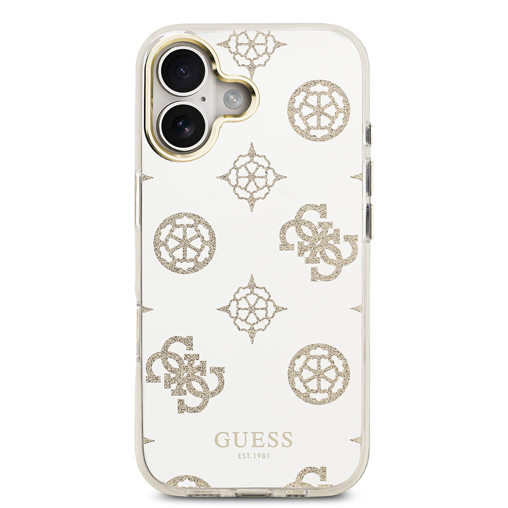 Guess iPhone 17 Orjinal Lisanslı Metal Kamera Çerçeveli Simli Aynalı Kılıf
