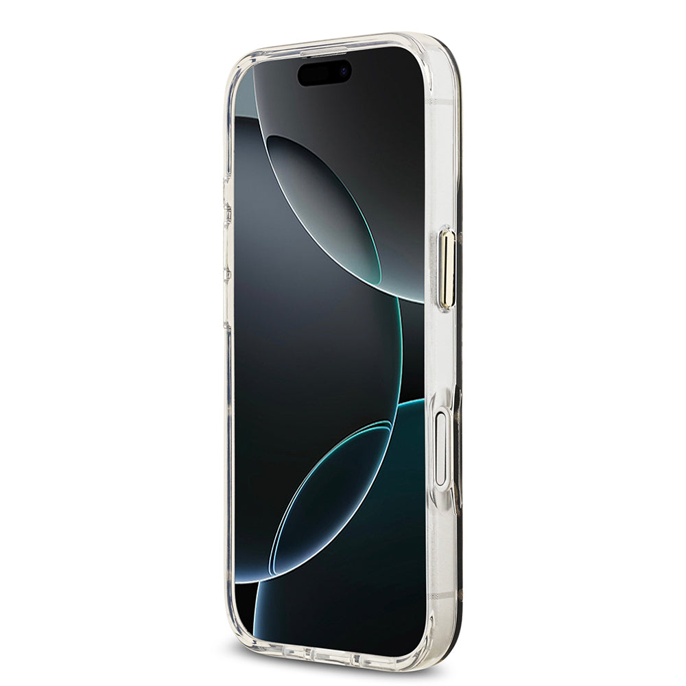 Guess iPhone 17 Orjinal Lisanslı Metal Kamera Çerçeveli Simli Aynalı Kılıf