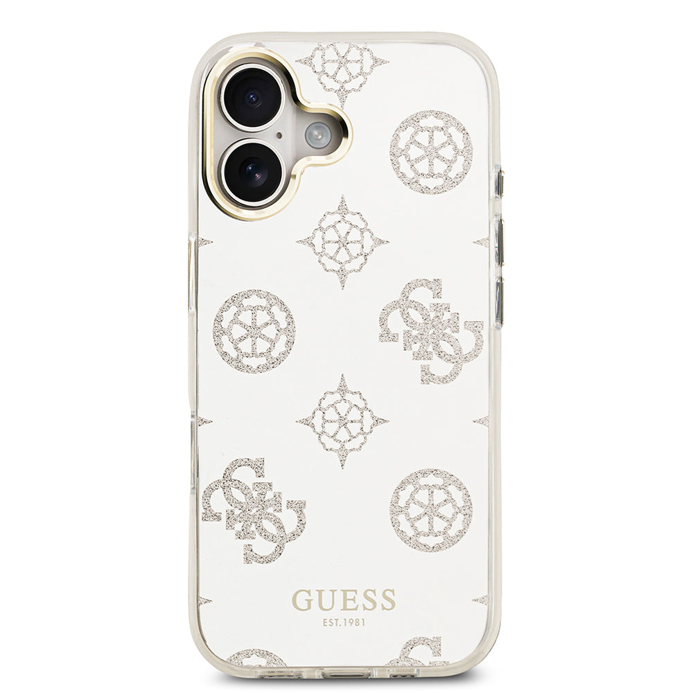 Guess iPhone 17 Orjinal Lisanslı Metal Kamera Çerçeveli Simli Aynalı Kılıf
