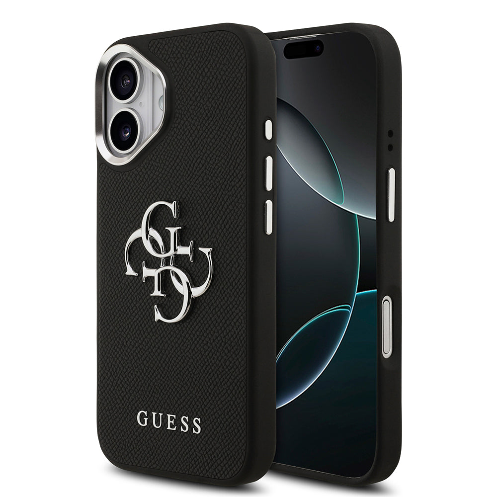 Guess iPhone 17 Orjinal Lisanslı PU Deri 4G Büyük Metal Logo Dizaynlı Telefon Kılıfı