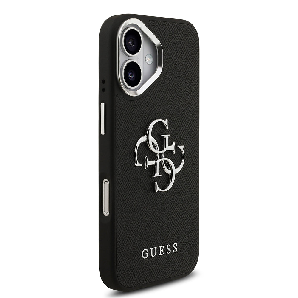 Guess iPhone 17 Orjinal Lisanslı PU Deri 4G Büyük Metal Logo Dizaynlı Telefon Kılıfı