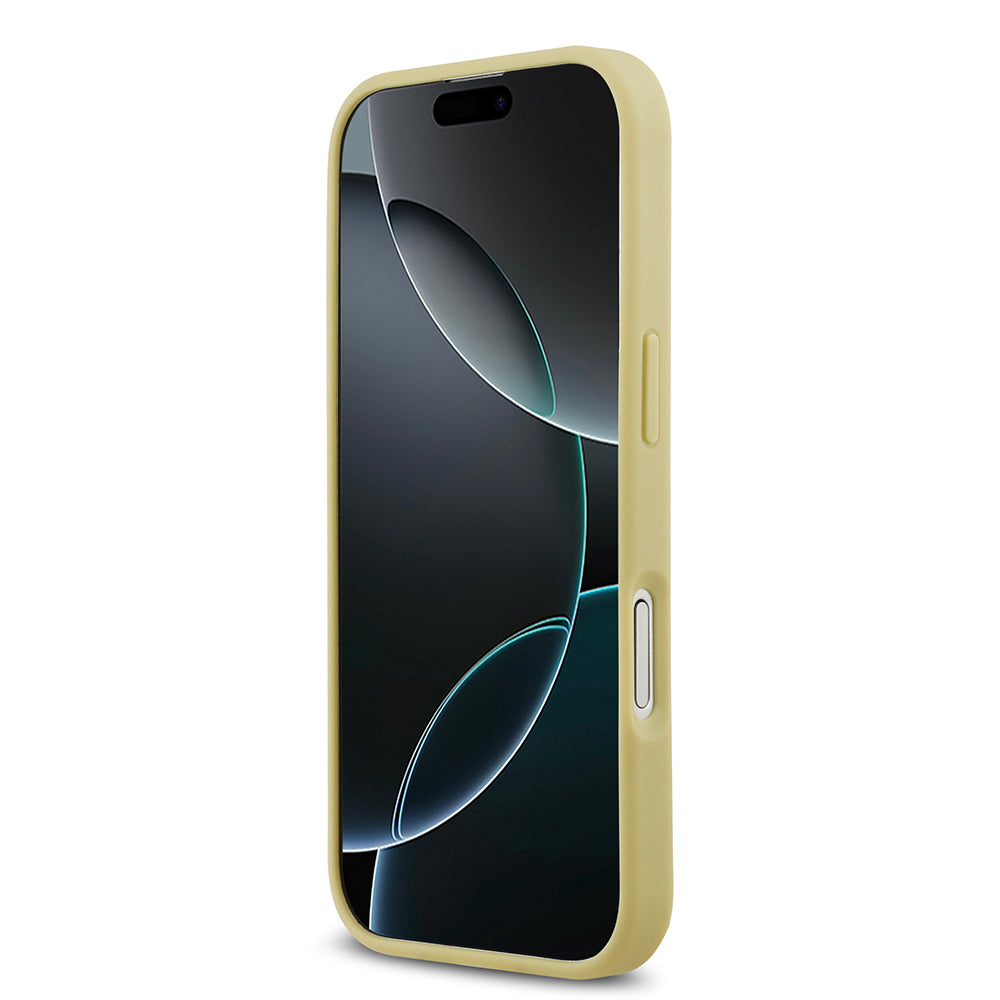 Guess iPhone 17 Orjinal Lisanslı Taşlı Arka Yüzey Üçgen Logolu Telefon Kılıfı