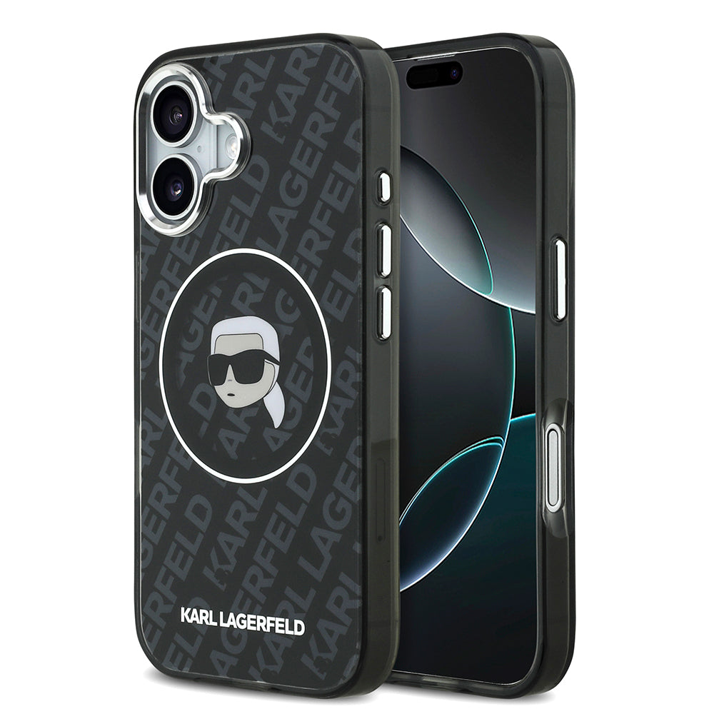 Karl Lagerfeld iPhone 17 Orjinal Lisanslı IML Baskılı KL Heads Telefon Kılıfı