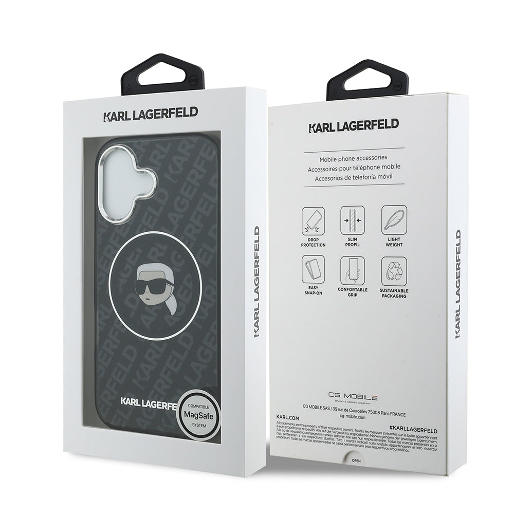 Karl Lagerfeld iPhone 17 Orjinal Lisanslı IML Baskılı KL Heads Telefon Kılıfı