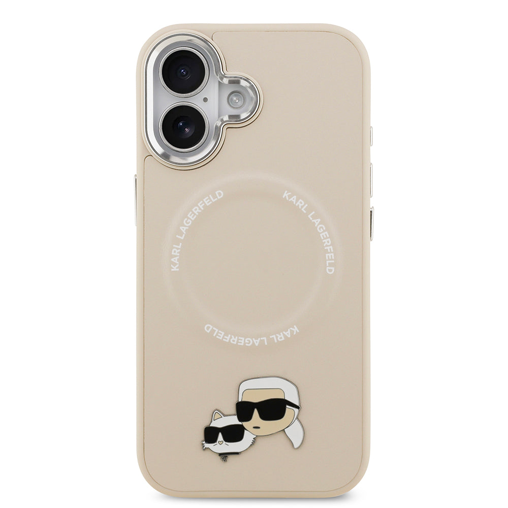 Karl Lagerfeld iPhone 17 Orjinal Lisanslı M-safe Şarj Özellikli Metal Kamera ve Buton Tasarımlı K&C PU Deri Kılıf