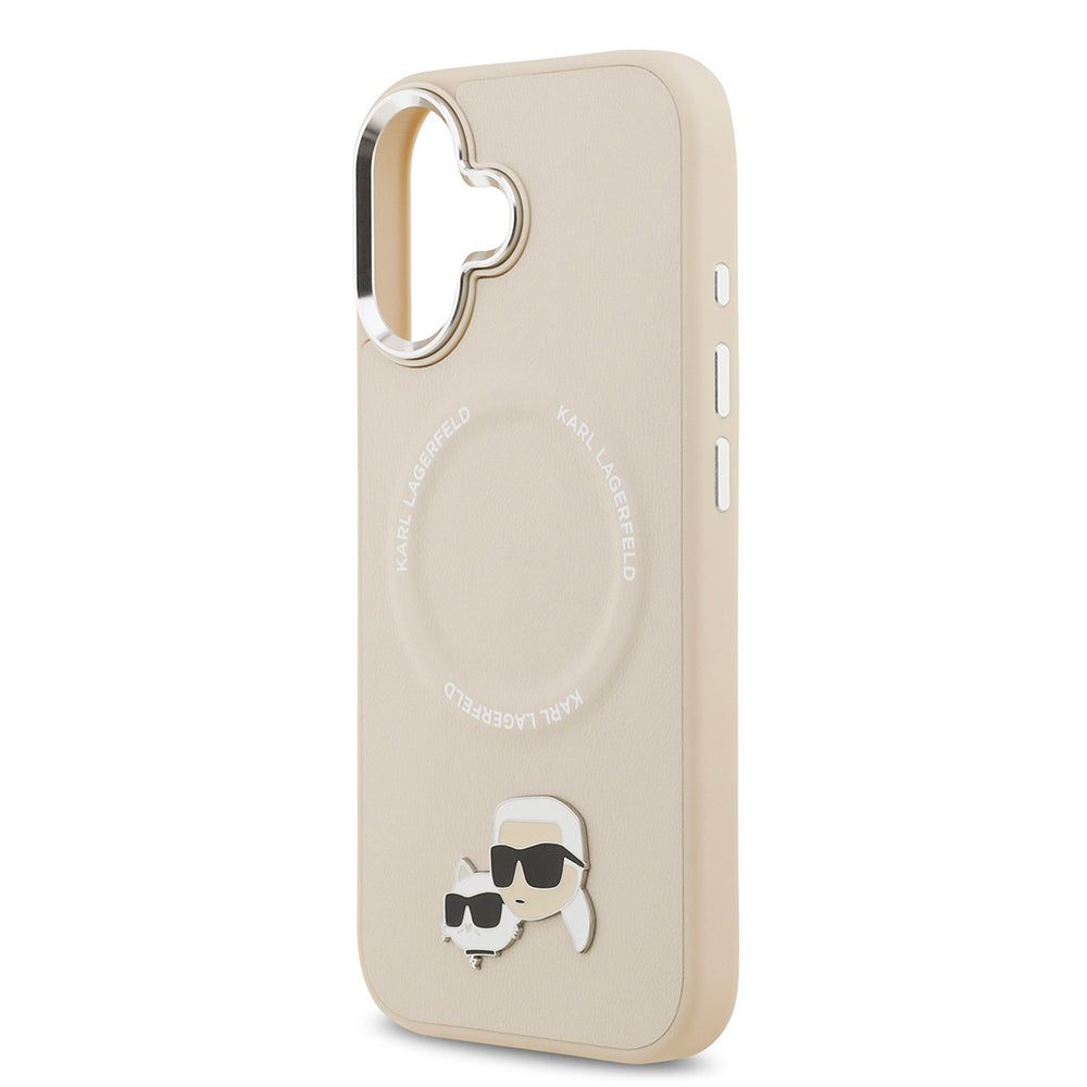 Karl Lagerfeld iPhone 17 Orjinal Lisanslı M-safe Şarj Özellikli Metal Kamera ve Buton Tasarımlı K&C PU Deri Kılıf