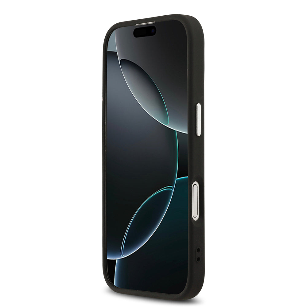 Karl Lagerfeld iPhone 17 Orjinal Lisanslı M-safe Şarj Özellikli Metal Kamera ve Buton Tasarımlı Paris RSG PU Deri Kılıf