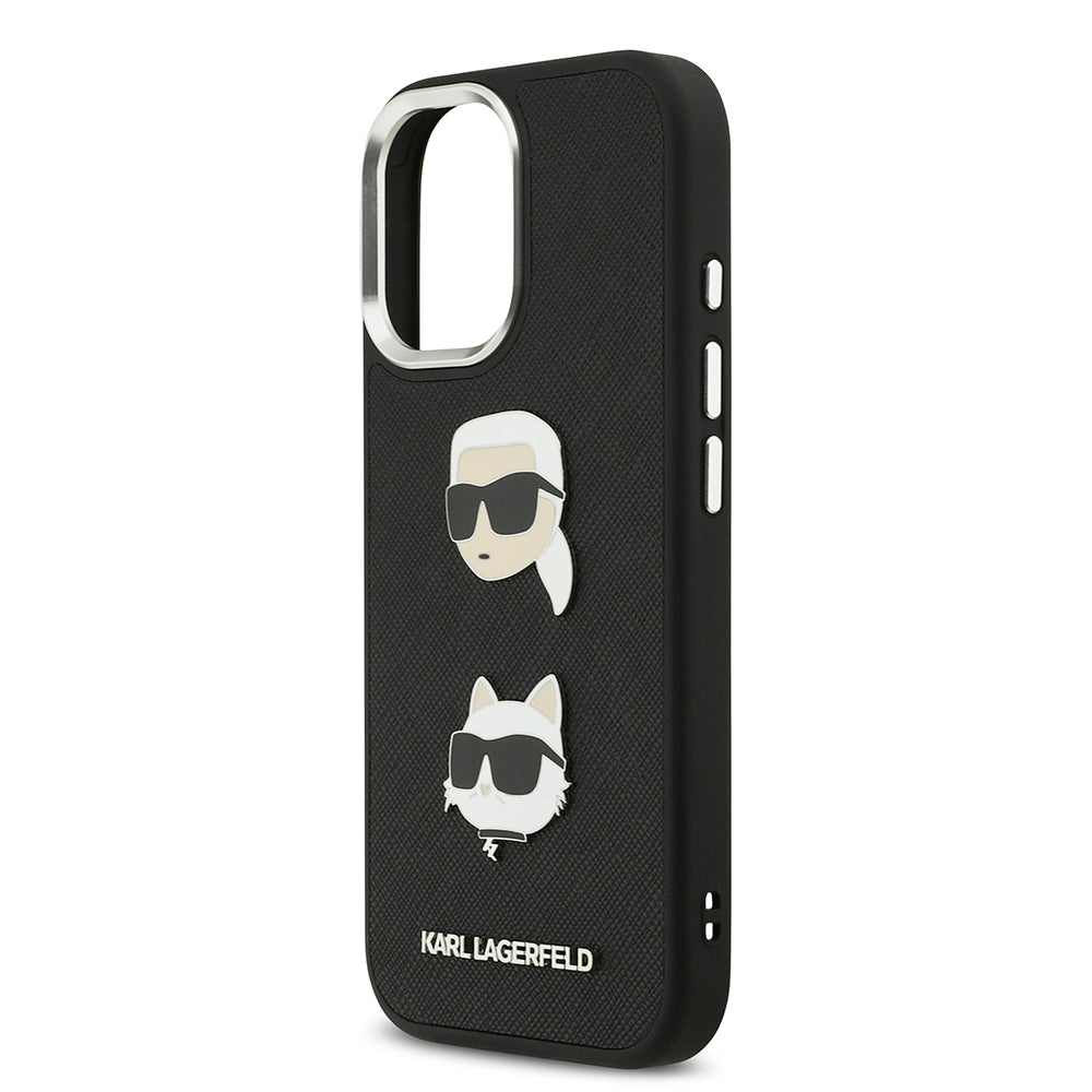 Karl Lagerfeld iPhone 17 Orjinal Lisanslı Metal Logolu K&C Heads Pin Kılıf