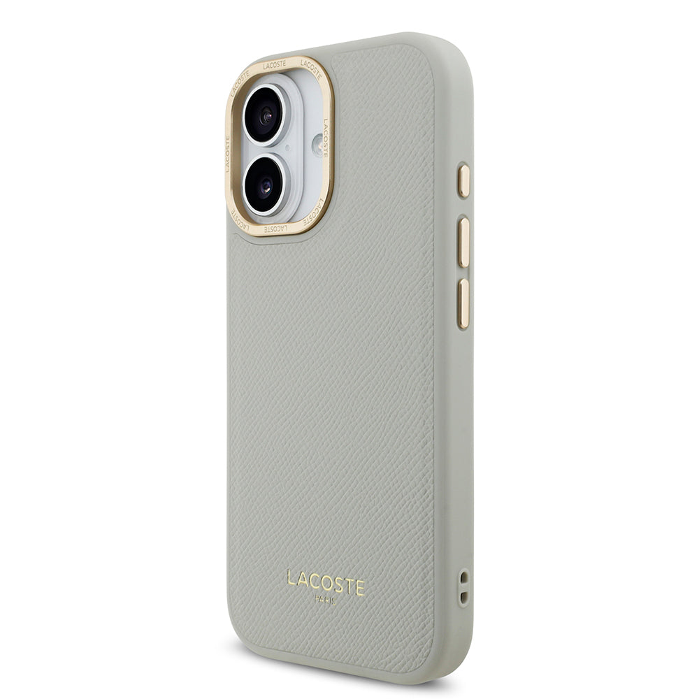 Lacoste iPhone 17 Orjinal Lisanslı M-safe Şarj Özellikli Champs Elysees PU Deri Tasarımlı Kılıf