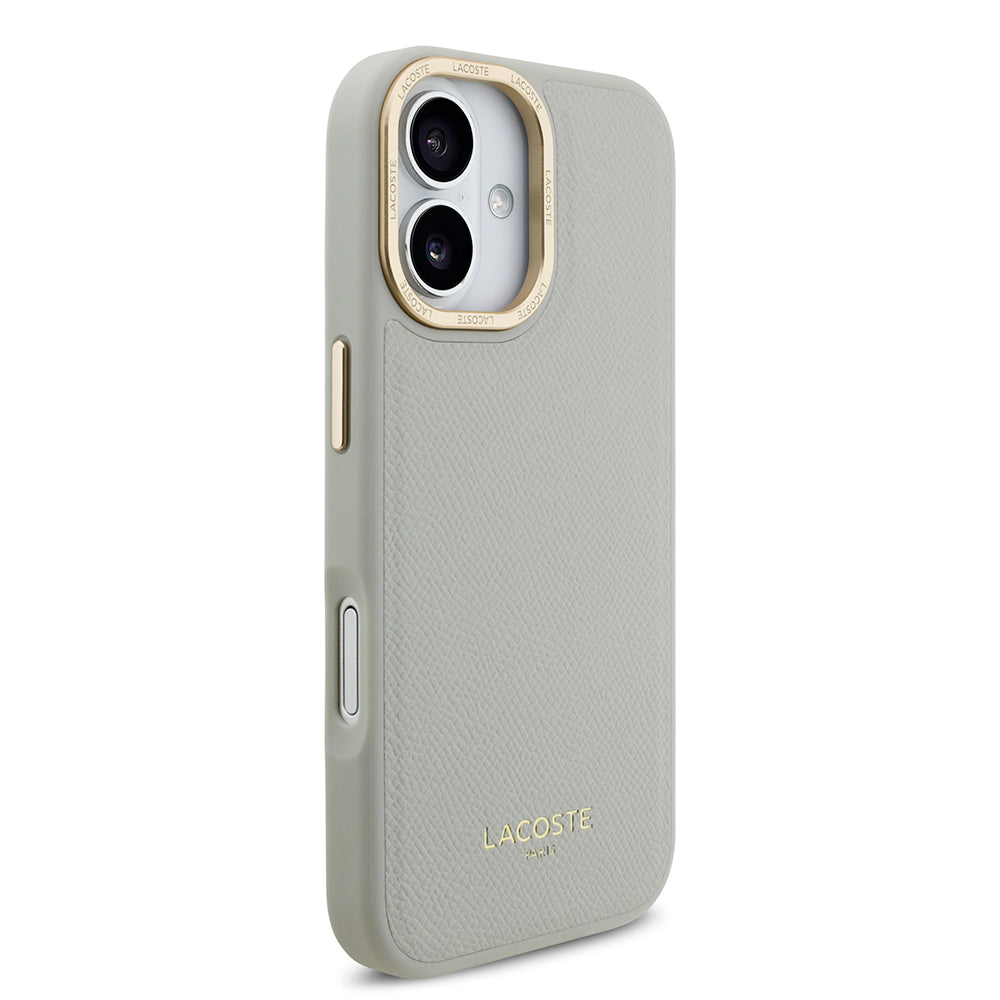 Lacoste iPhone 17 Orjinal Lisanslı M-safe Şarj Özellikli Champs Elysees PU Deri Tasarımlı Kılıf