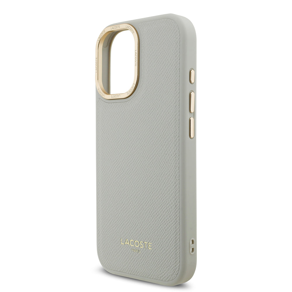 Lacoste iPhone 17 Orjinal Lisanslı M-safe Şarj Özellikli Champs Elysees PU Deri Tasarımlı Kılıf