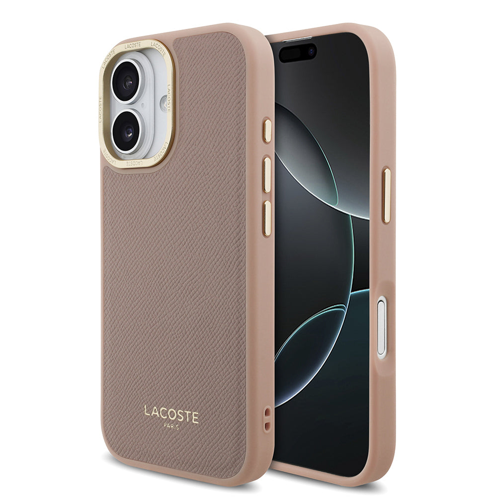 Lacoste iPhone 17 Orjinal Lisanslı M-safe Şarj Özellikli Champs Elysees PU Deri Tasarımlı Kılıf