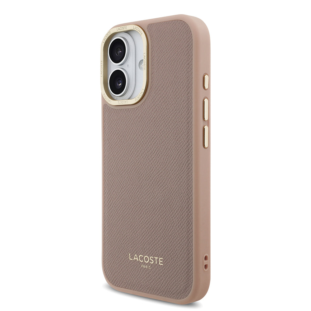 Lacoste iPhone 17 Orjinal Lisanslı M-safe Şarj Özellikli Champs Elysees PU Deri Tasarımlı Kılıf