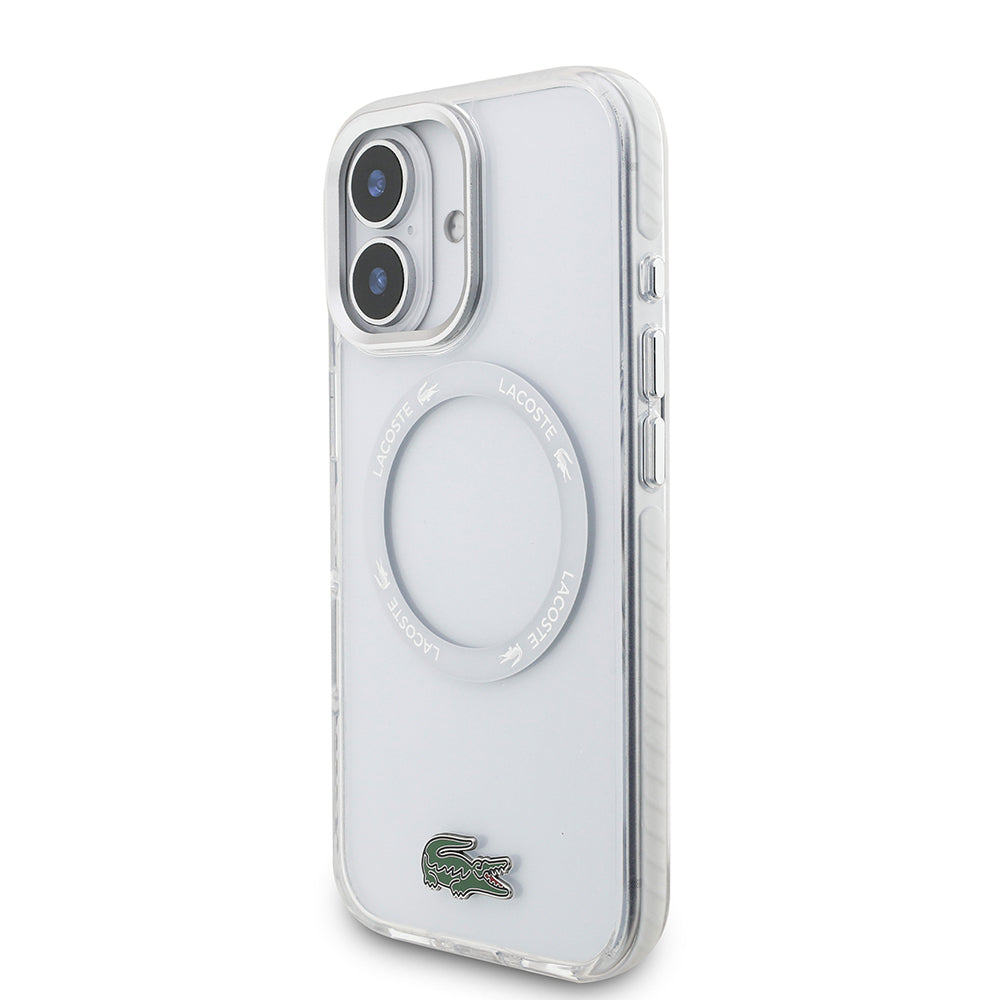Lacoste iPhone 17 Orjinal Lisanslı M-safe Şarj Özellikli İkonik Timsah Logolu Buzlu Kılıf
