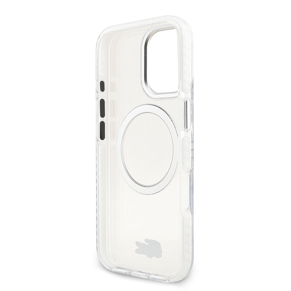 Lacoste iPhone 17 Orjinal Lisanslı M-safe Şarj Özellikli İkonik Timsah Logolu Buzlu Kılıf