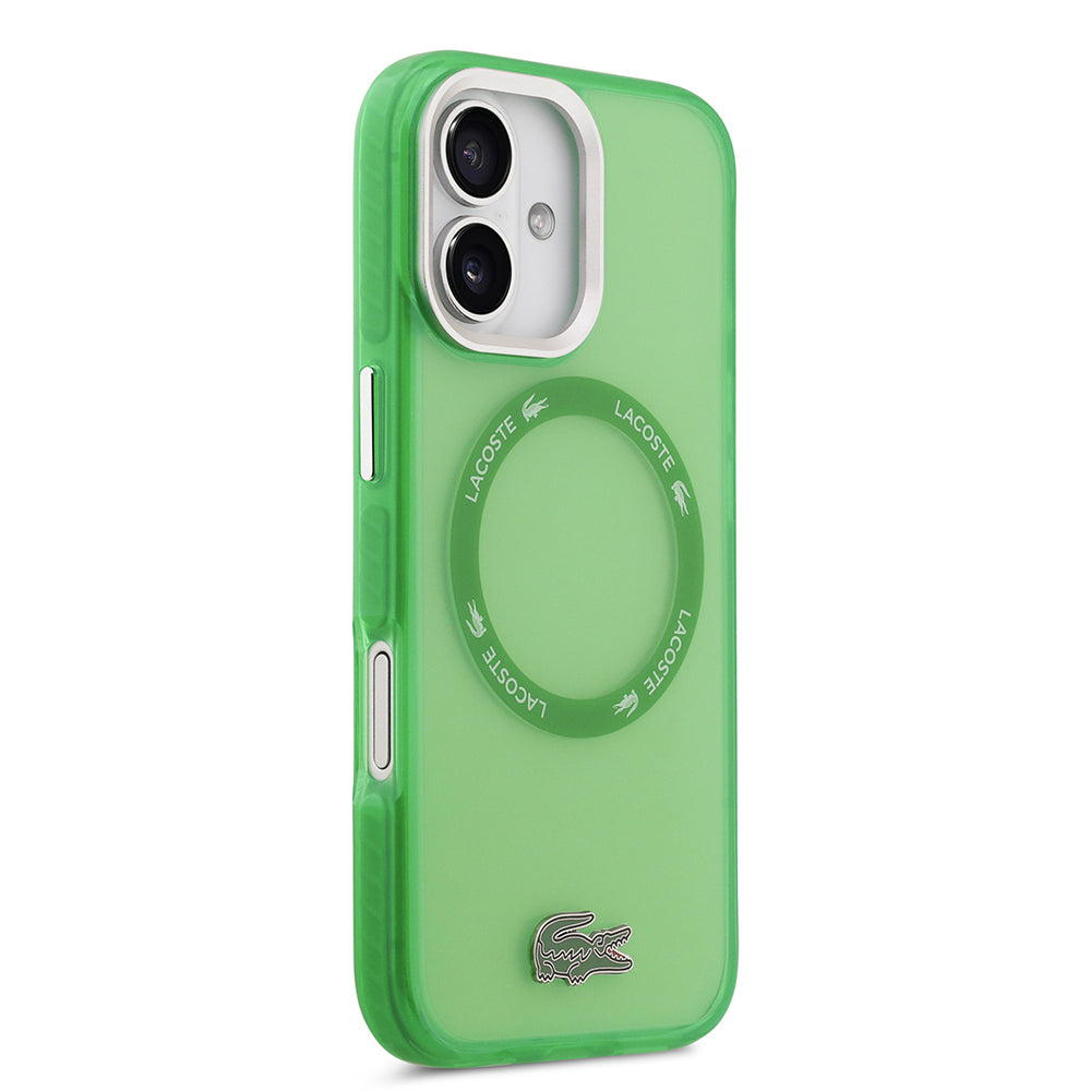 Lacoste iPhone 17 Orjinal Lisanslı M-safe Şarj Özellikli İkonik Timsah Logolu Buzlu Kılıf
