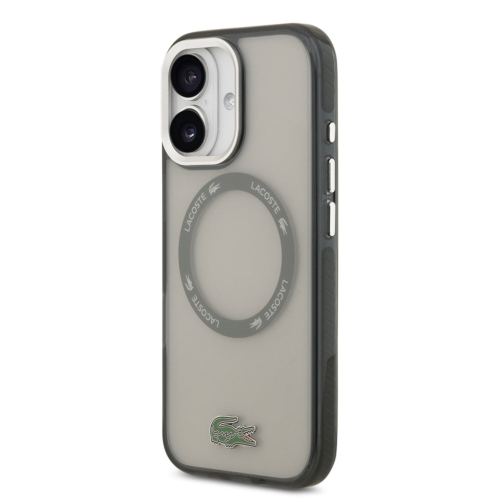 Lacoste iPhone 17 Orjinal Lisanslı M-safe Şarj Özellikli İkonik Timsah Logolu Buzlu Kılıf