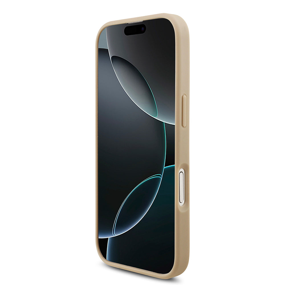 Lacoste iPhone 17 Orjinal Lisanslı M-safe Şarj Özellikli PU Pike Desenli Metal Logolu Kartlıklı Kılıf