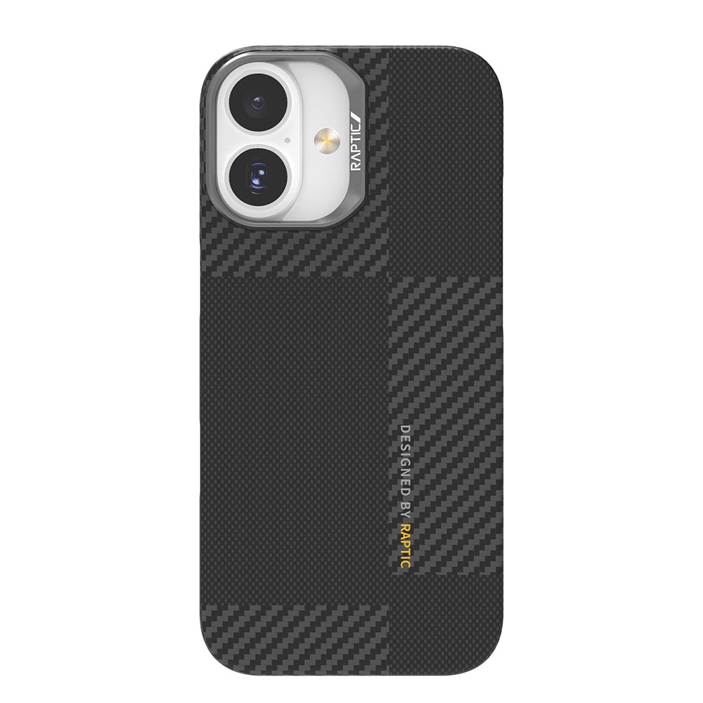 Raptic Aramid Fiber Geotik Serisi iPhone 17 Magsafe 600D Metal Kamera Çerçeveli Telefon Kılıfı