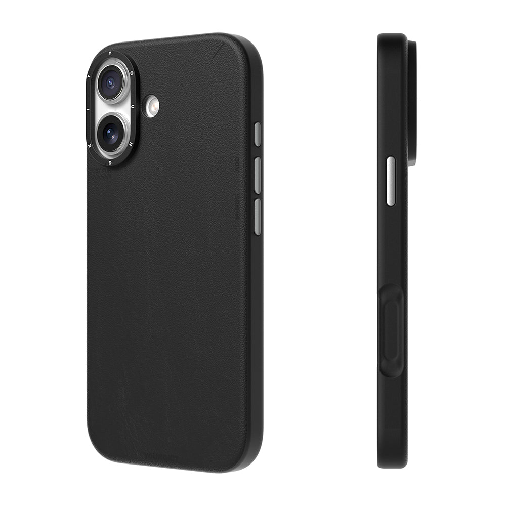Youngkit Tech Fashion Serisi iPhone 17 Kılıf M-safe Şarj Özellikli Basit Mat Deri Desenli Telefon Kılıfı