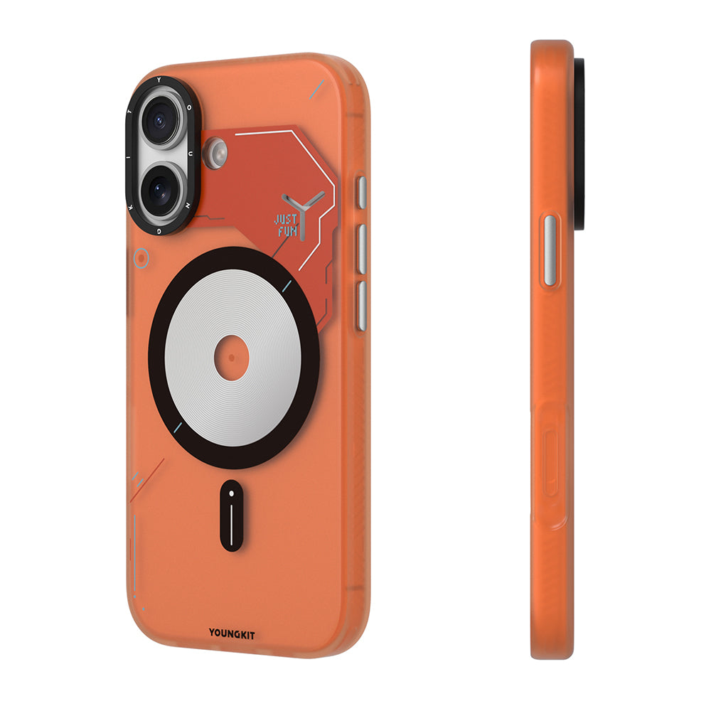 Youngkit Disc Battle iPhone 17 Kılıf M-safe Şarj Özellikli Disk Desenli Kılıf