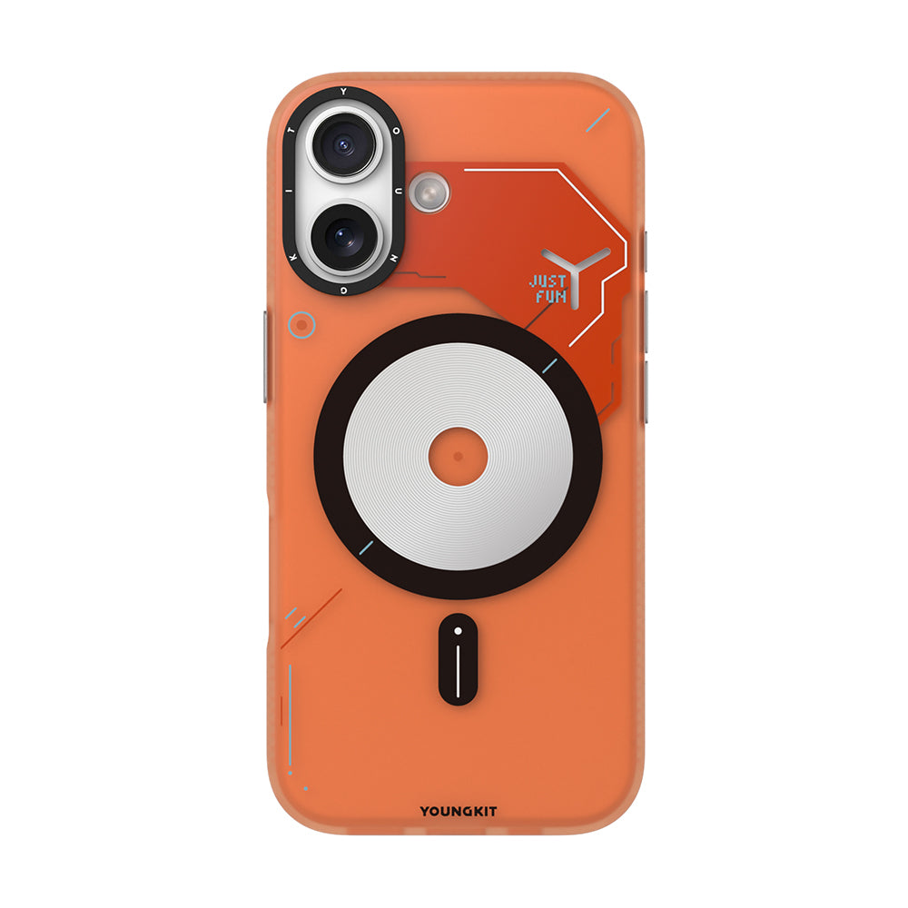 Youngkit Disc Battle iPhone 17 Kılıf M-safe Şarj Özellikli Disk Desenli Kılıf