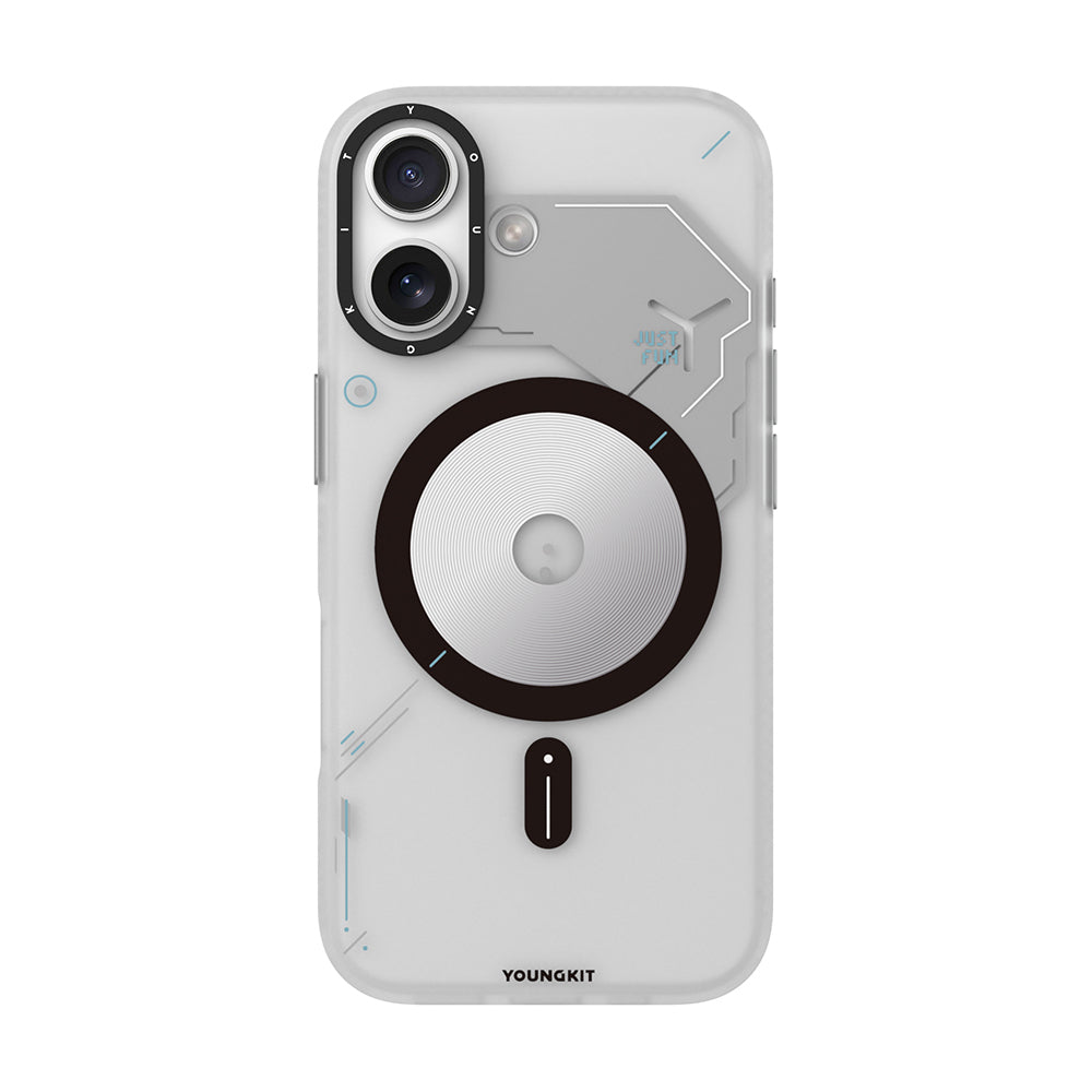 Youngkit Disc Battle iPhone 17 Kılıf M-safe Şarj Özellikli Disk Desenli Kılıf