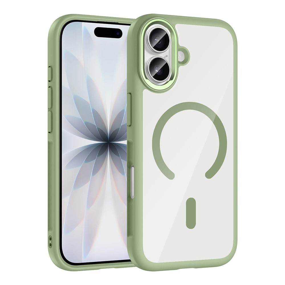Cepax iPhone 17 M-Safe Şarj Özellikli Metal Kamera Çerçeveli Tiko Kılıf