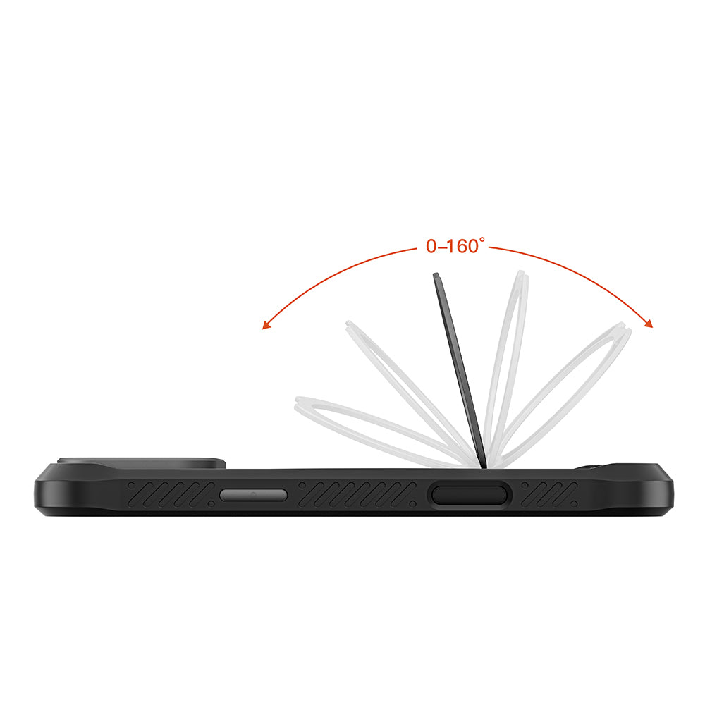 Mutural Obsidian Serisi iPhone 17 M-safe Şarj Özellikli Parmak Ring Standlı Airbag Tasarımlı Kılıf