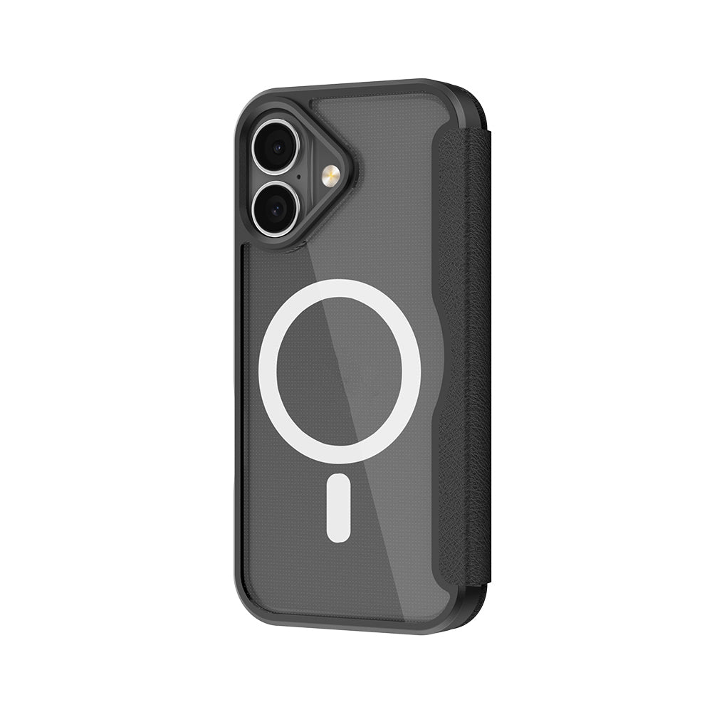 Raptic Air Folio iPhone 17 MagSafe Şeffaf Kartlıklı Telefon Kılıfı