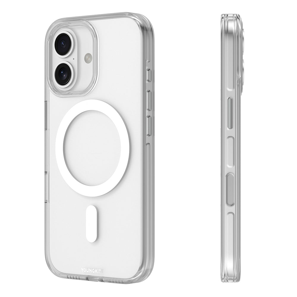 Youngkit Crystal Shield Serisi iPhone 17 Kılıf M-safe Şarj Özellikli Şeffaf Telefon Kılıfı