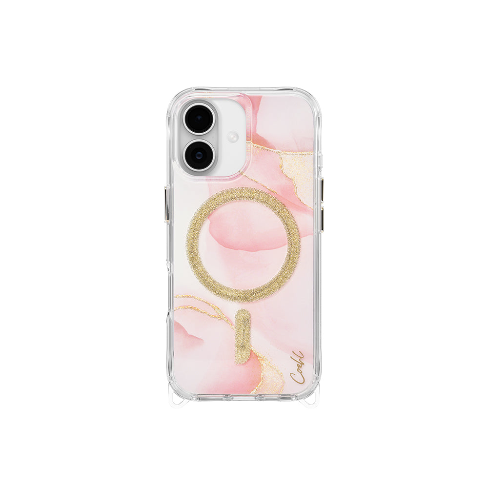 Coehl Aeris iPhone 17 M-safe Şarj Özellikli Simli Magnetik Kılıf